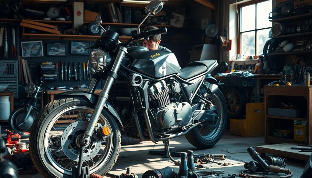 Motorcycle dismantling process